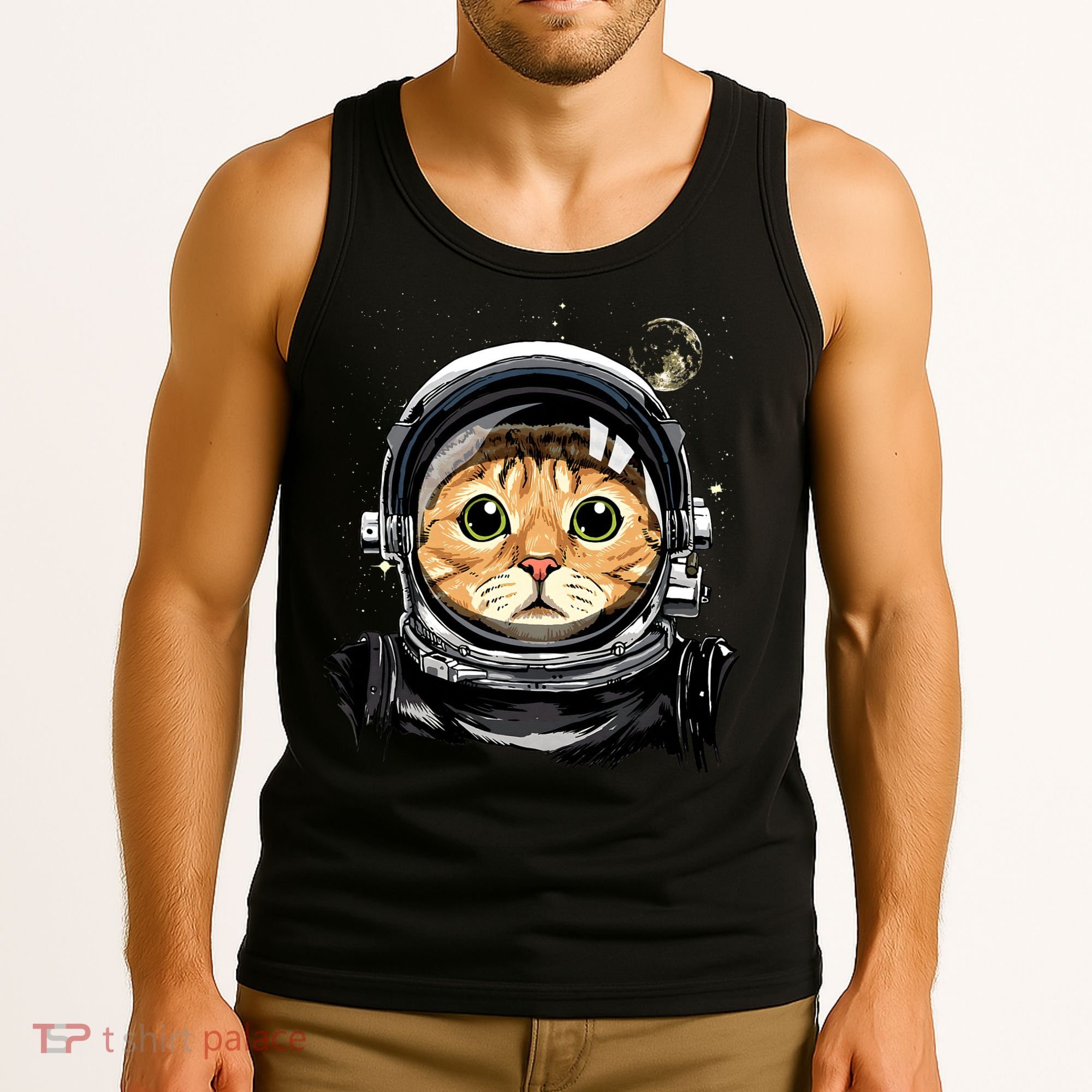 Cat Astronaut Space Exploration Astronomy Lover Tank Top