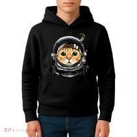 Cat Astronaut Space Exploration Astronomy Lover Kids Hoodie thumb 4