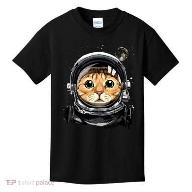 Cat Astronaut Space Exploration Astronomy Lover Kids T-Shirt