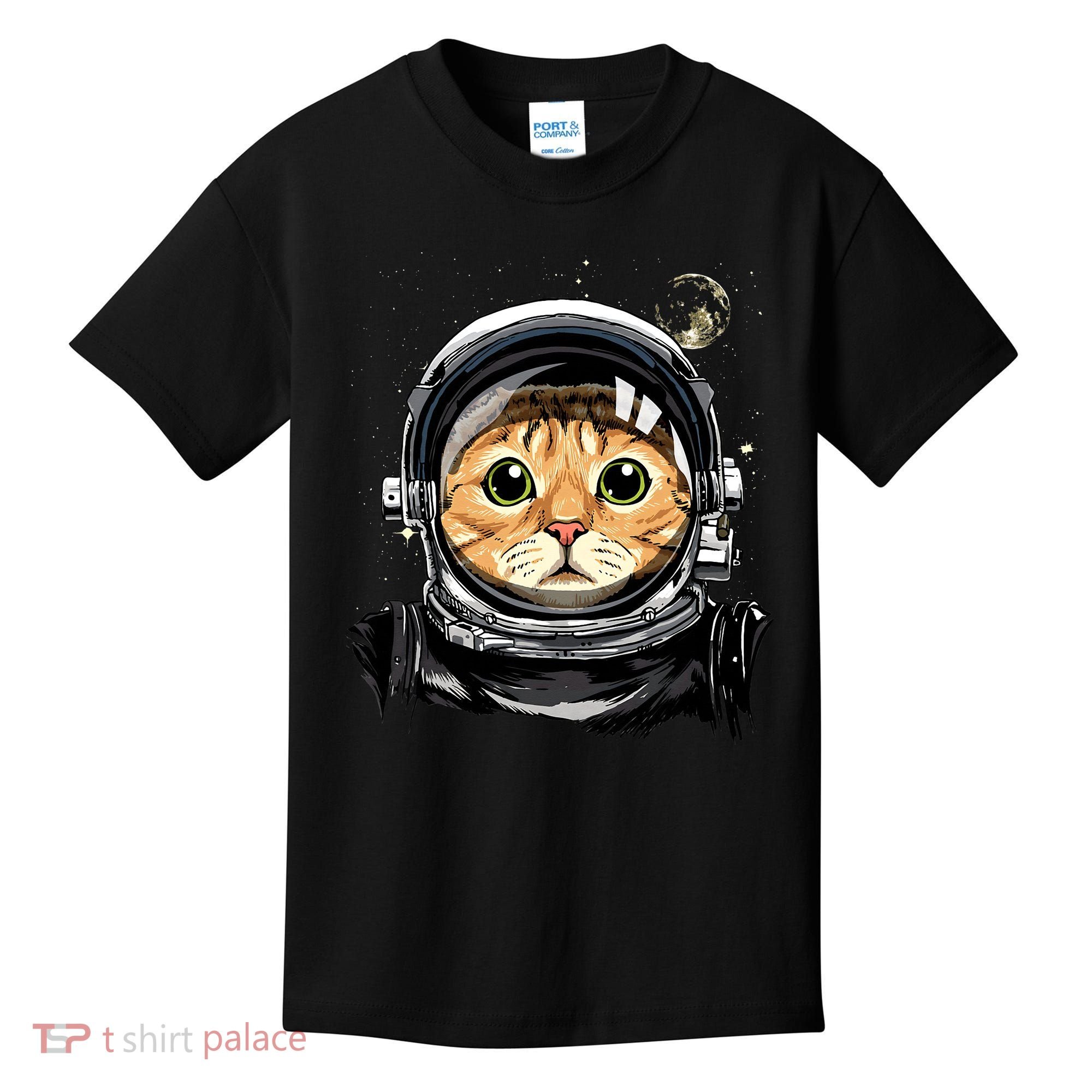 Cat Astronaut Space Exploration Astronomy Lover Kids T-Shirt