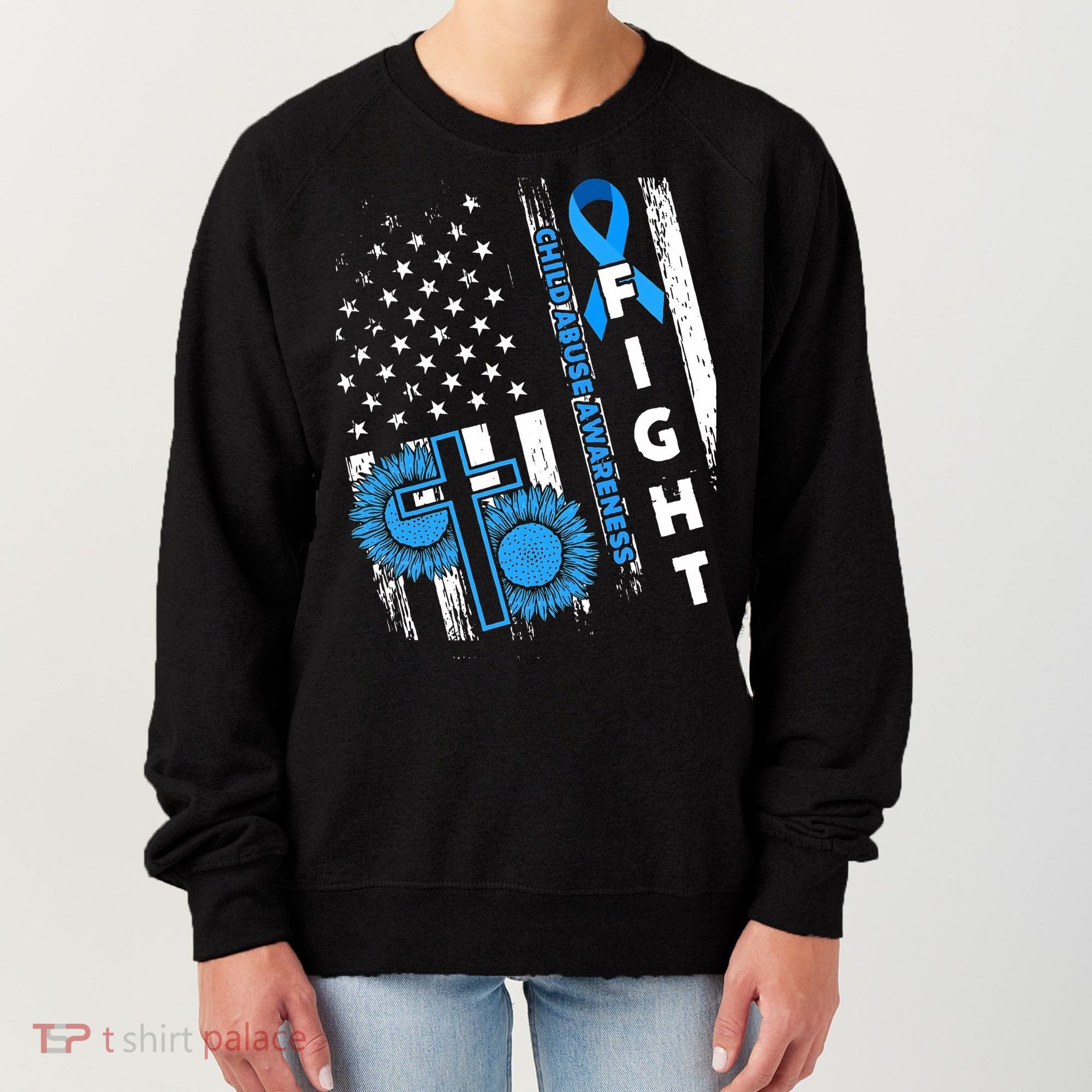 Child Abuse Survivor Child Abuse Prevention Month Rainbow Women's Sweatshirt