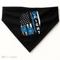 Child Abuse Survivor Child Abuse Prevention Month Rainbow USA-Made Doggie Bandana thumb 0