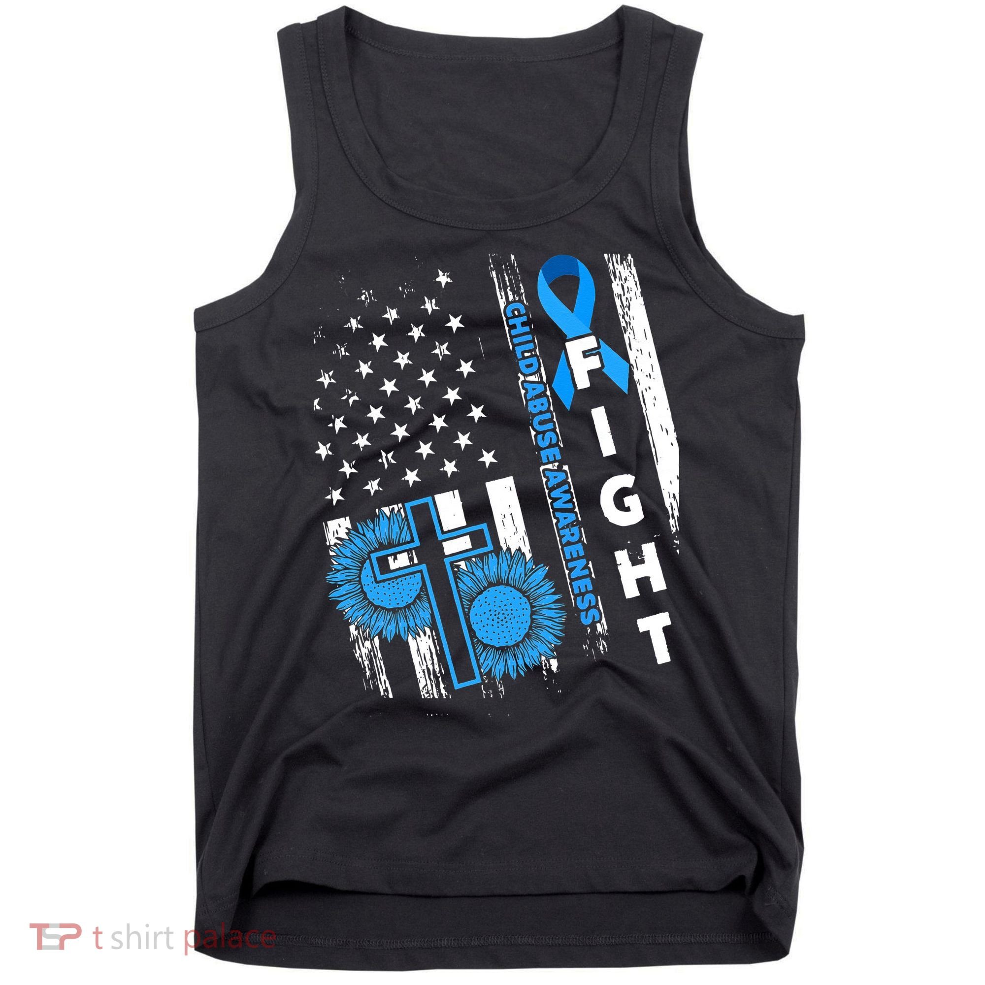 Child Abuse Survivor Child Abuse Prevention Month Rainbow Tank Top