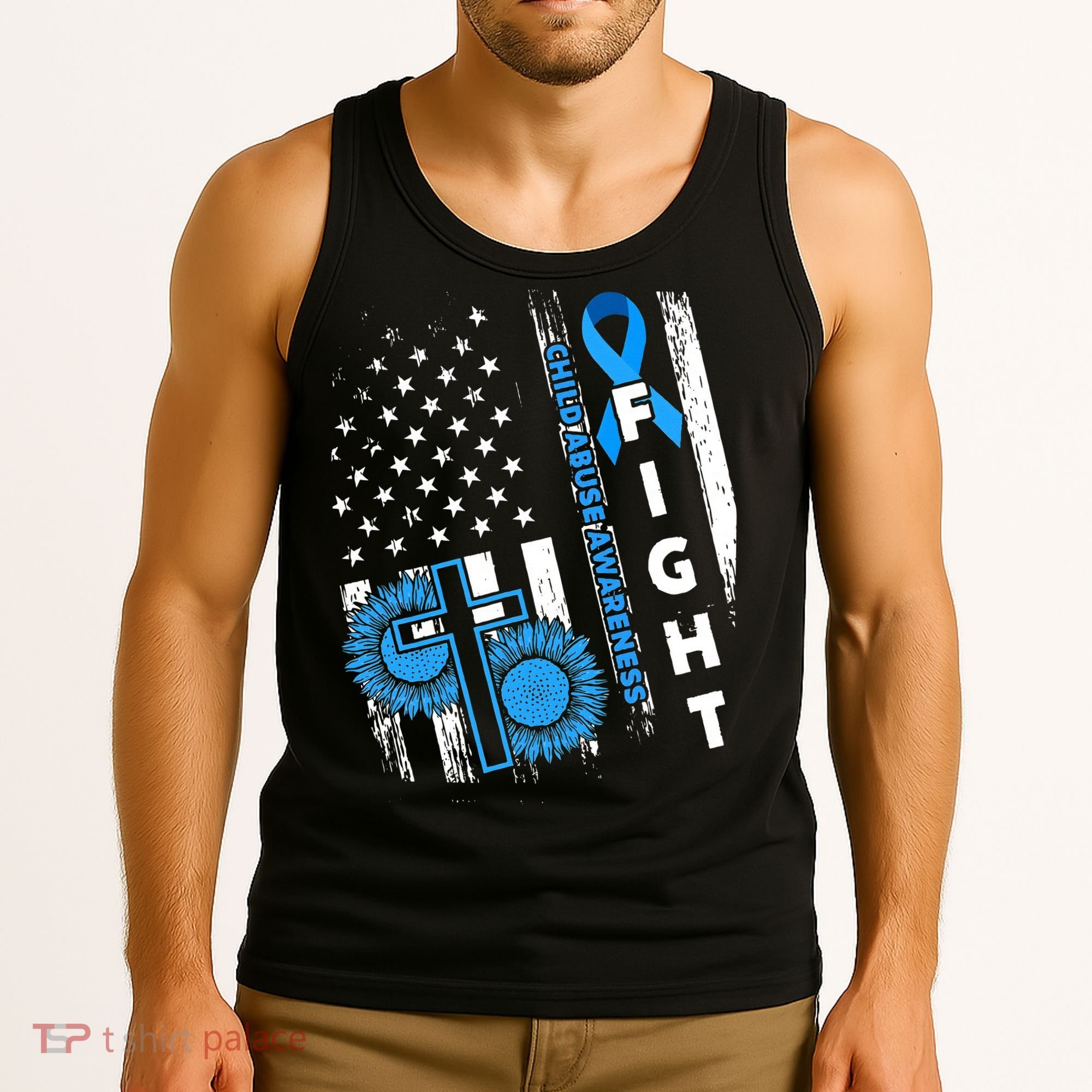 Child Abuse Survivor Child Abuse Prevention Month Rainbow Tank Top