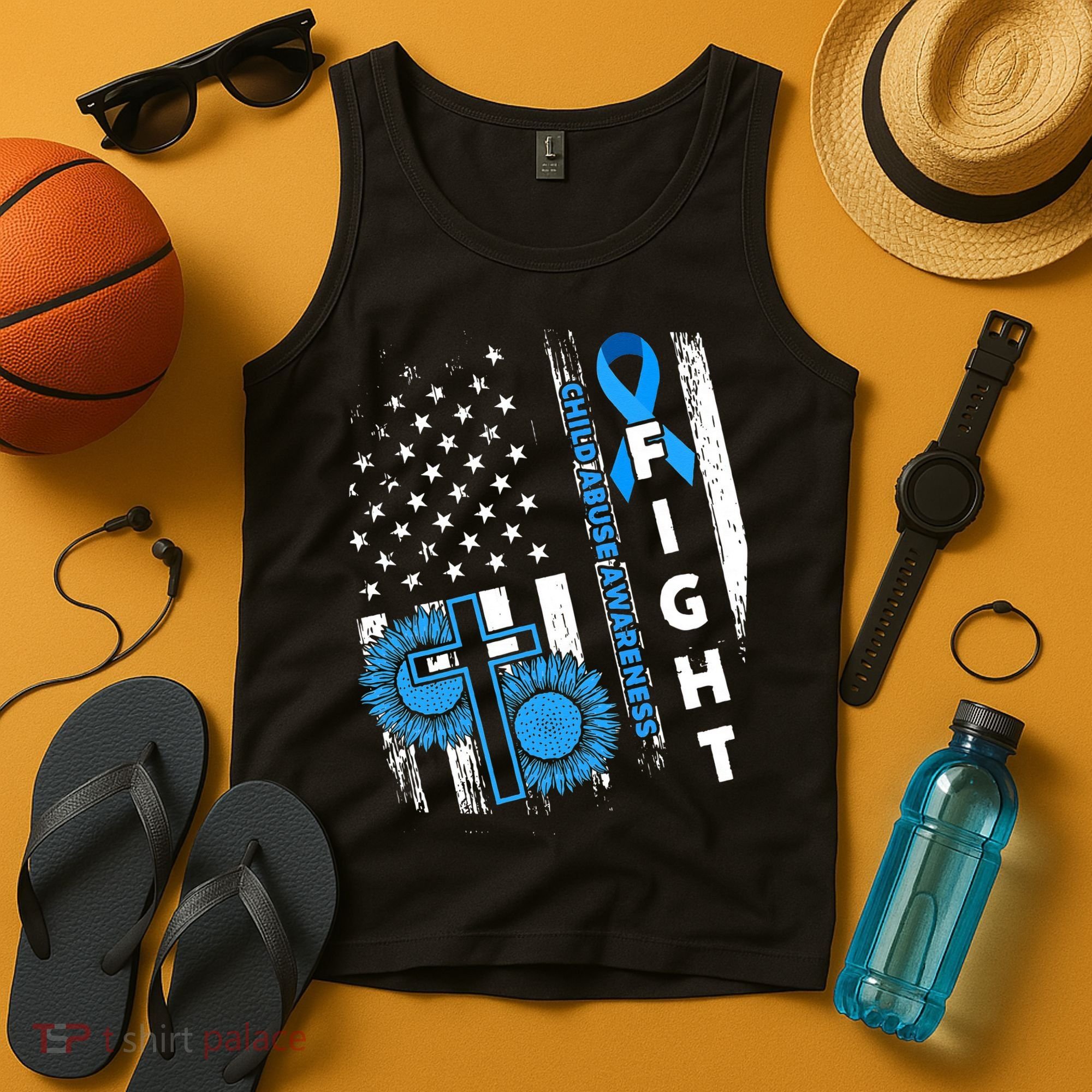 Child Abuse Survivor Child Abuse Prevention Month Rainbow Tank Top