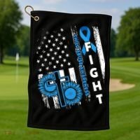 Child Abuse Survivor Child Abuse Prevention Month Rainbow Golf Towel thumb 1