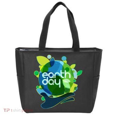 Cool Abstract Shapes Earth Day Tote Bag