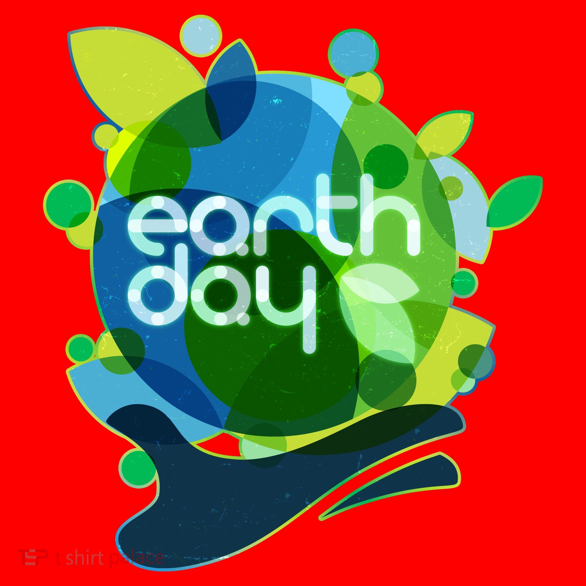 Cool Abstract Shapes Earth Day Santa Hat