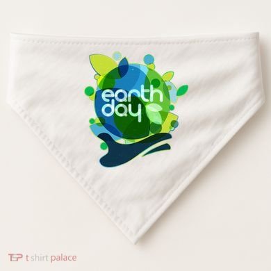 Cool Abstract Shapes Earth Day USA-Made Doggie Bandana