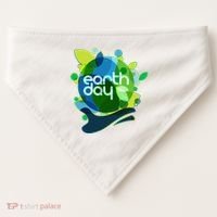 Cool Abstract Shapes Earth Day USA-Made Doggie Bandana thumb 0