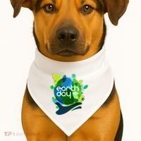 Cool Abstract Shapes Earth Day USA-Made Doggie Bandana thumb 1