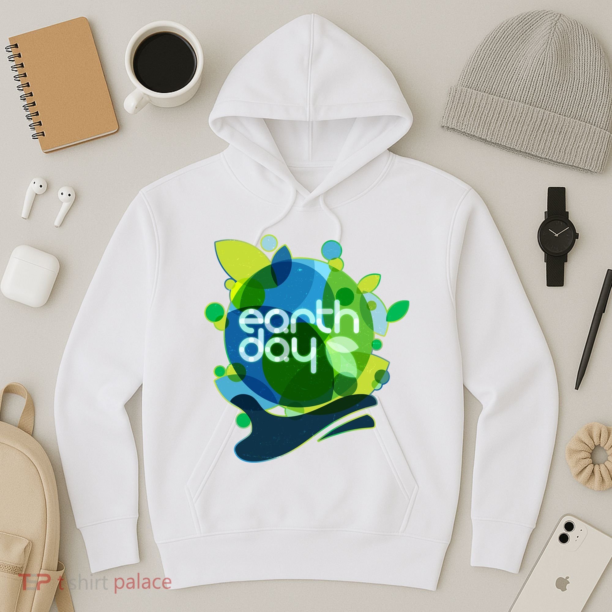 Cool Abstract Shapes Earth Day Hoodie