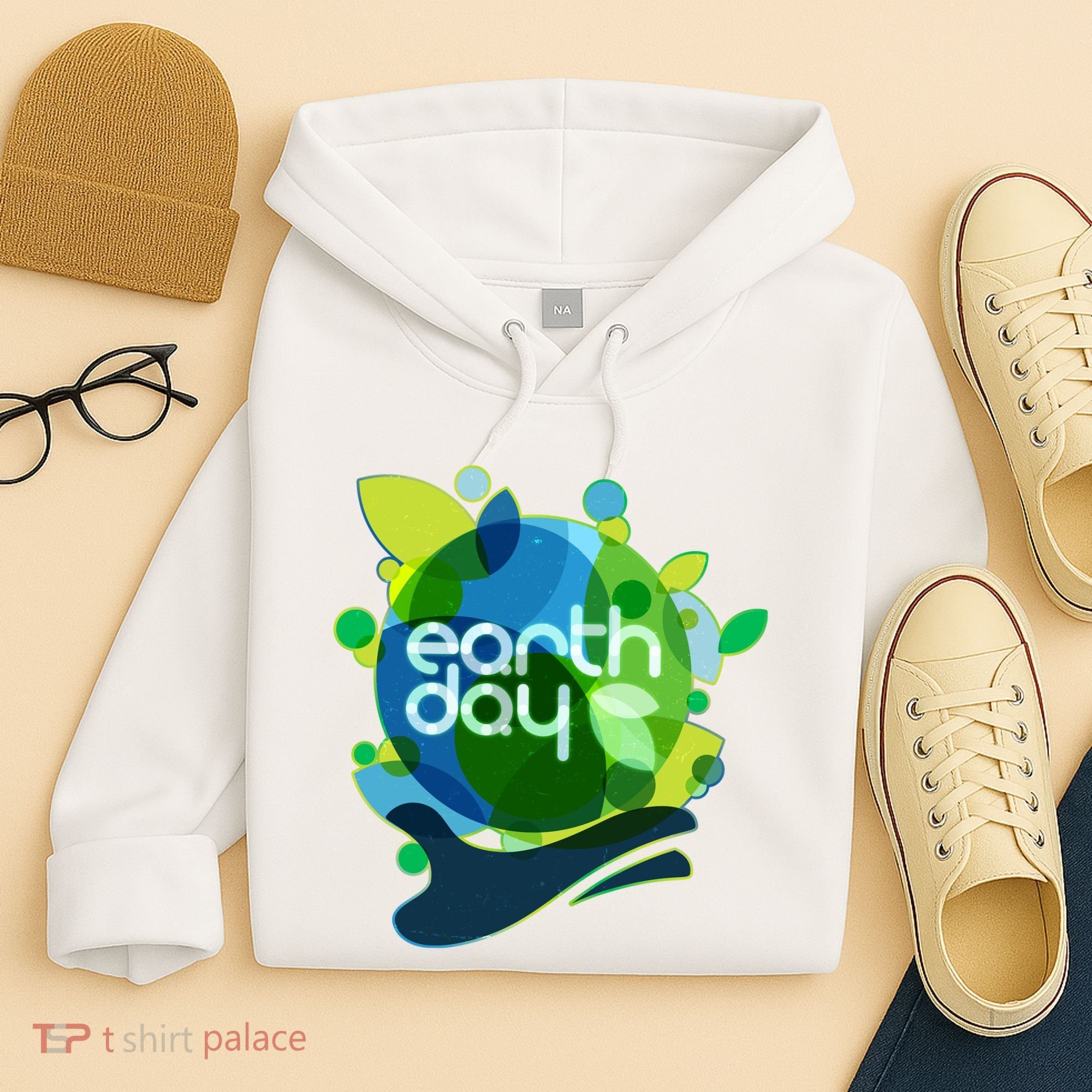 Cool Abstract Shapes Earth Day Hoodie