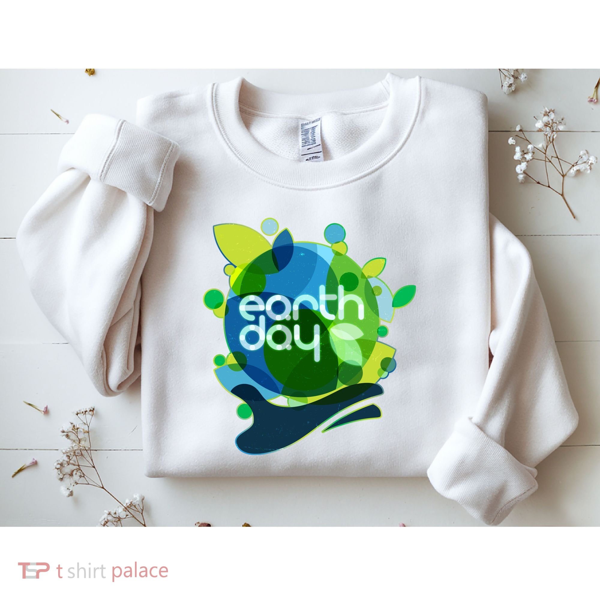Cool Abstract Shapes Earth Day Sweatshirt