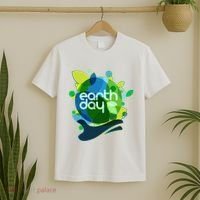 Cool Abstract Shapes Earth Day T-Shirt thumb 2