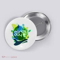 Cool Abstract Shapes Earth Day Button thumb 0