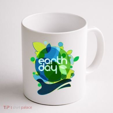 Cool Abstract Shapes Earth Day Coffee Mug back
