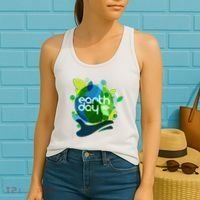 Cool Abstract Shapes Earth Day Women's Tank Top thumb 2