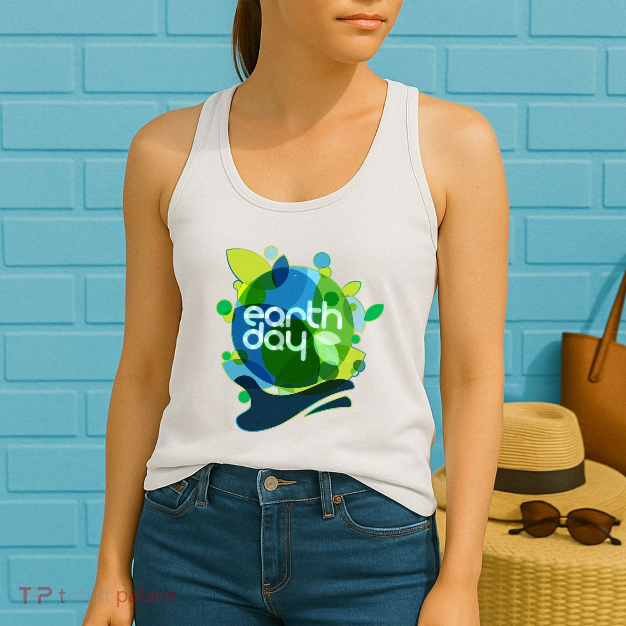 Cool Abstract Shapes Earth Day Women's Tank Top