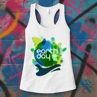 Cool Abstract Shapes Earth Day Women's Tank Top thumb 3