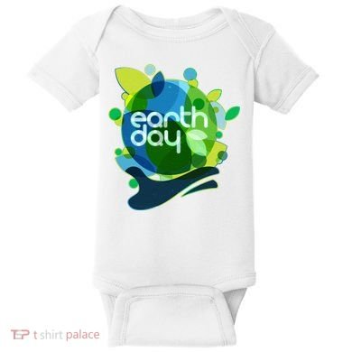 Cool Abstract Shapes Earth Day Baby Bodysuit
