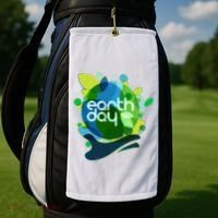 Cool Abstract Shapes Earth Day Golf Towel thumb 2