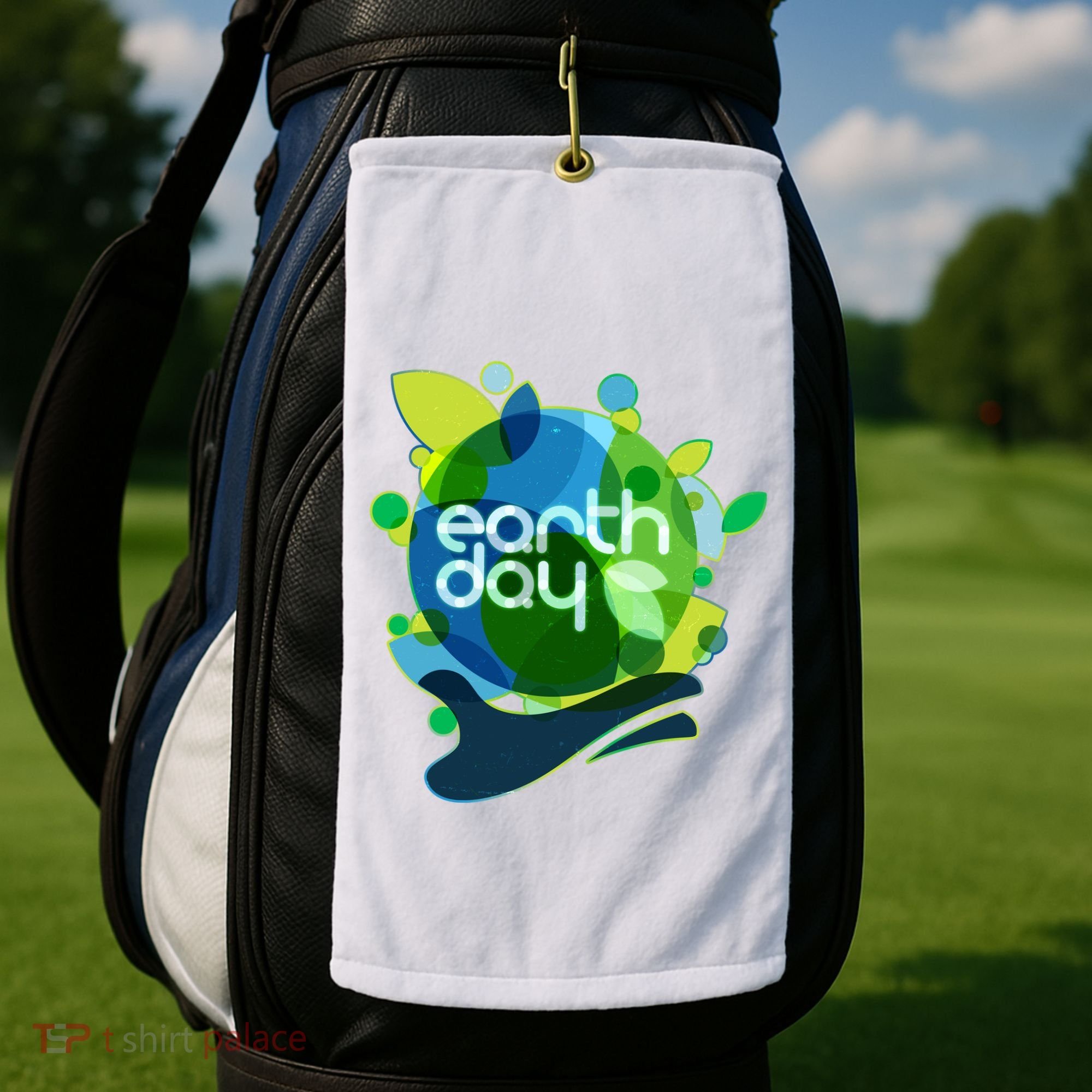 Cool Abstract Shapes Earth Day Golf Towel