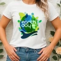 Cool Abstract Shapes Earth Day Women's T-Shirt thumb 2
