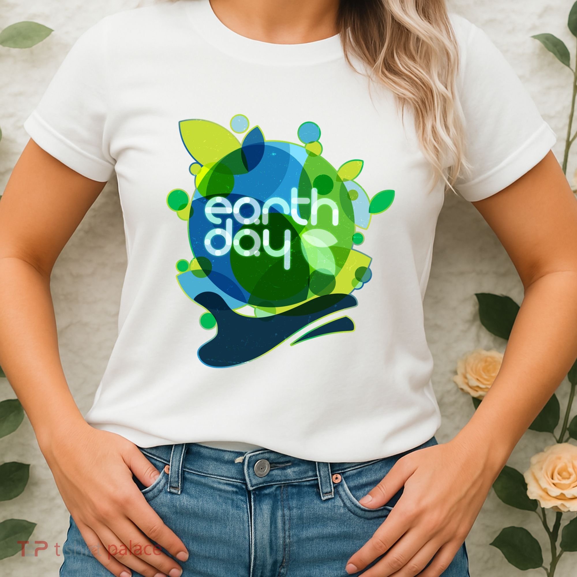Cool Abstract Shapes Earth Day Women's T-Shirt