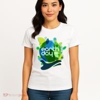 Cool Abstract Shapes Earth Day Women's T-Shirt thumb 4