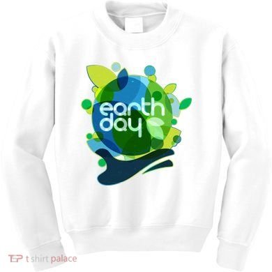 Cool Abstract Shapes Earth Day Kids Sweatshirt