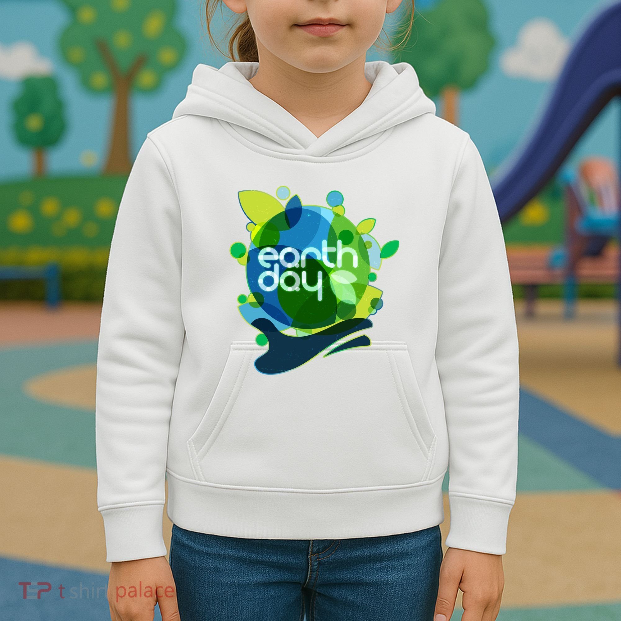Cool Abstract Shapes Earth Day Kids Hoodie