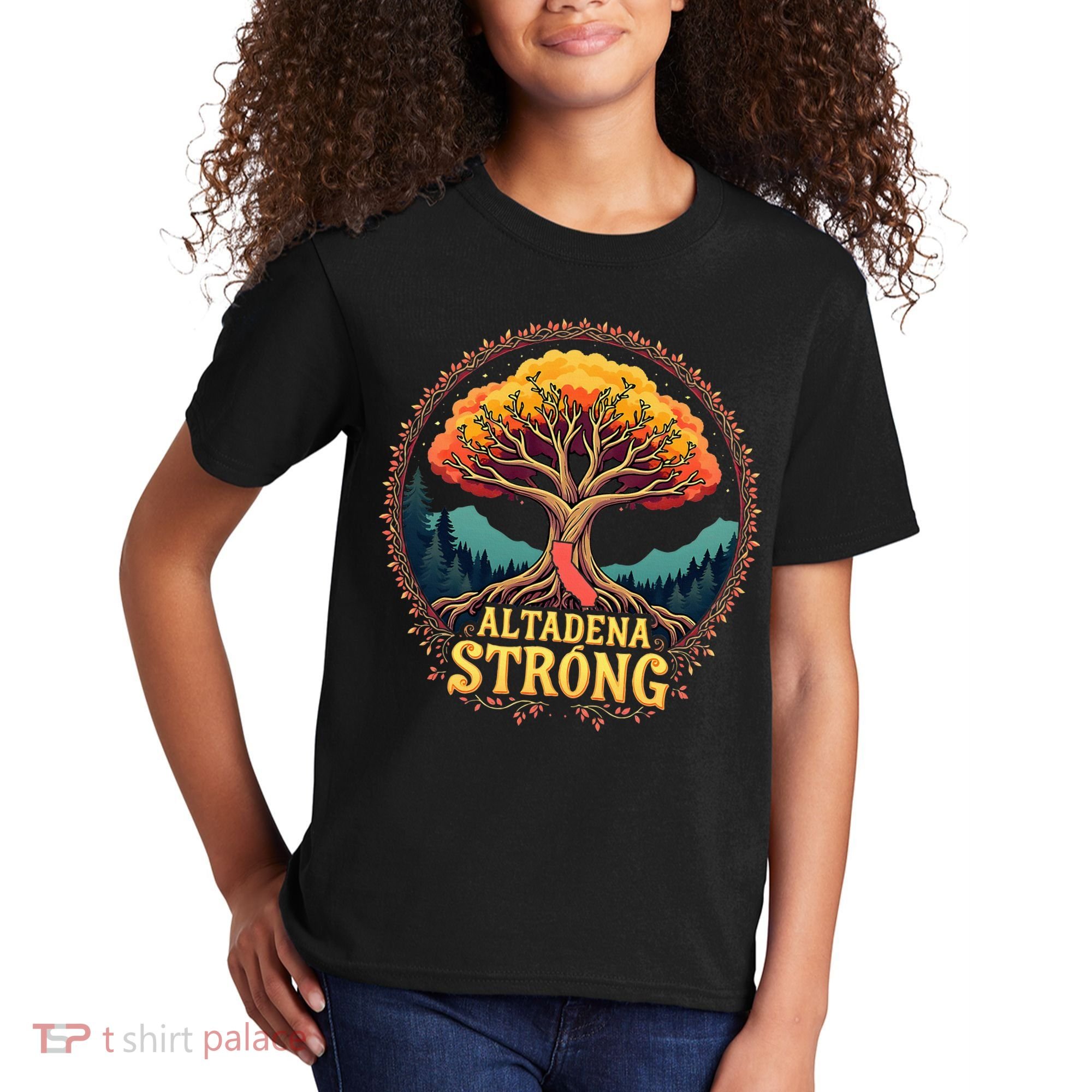 California Altadena Strong Women Supporters Kids T-Shirt