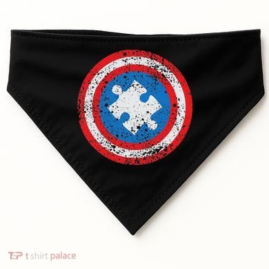 Captain Autism Superhero Autism Support USA-Made Doggie Bandana
