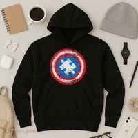 Captain Autism Superhero Autism Support Hoodie thumb 3