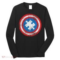 Captain Autism Superhero Autism Support Long Sleeve Shirt thumb 0