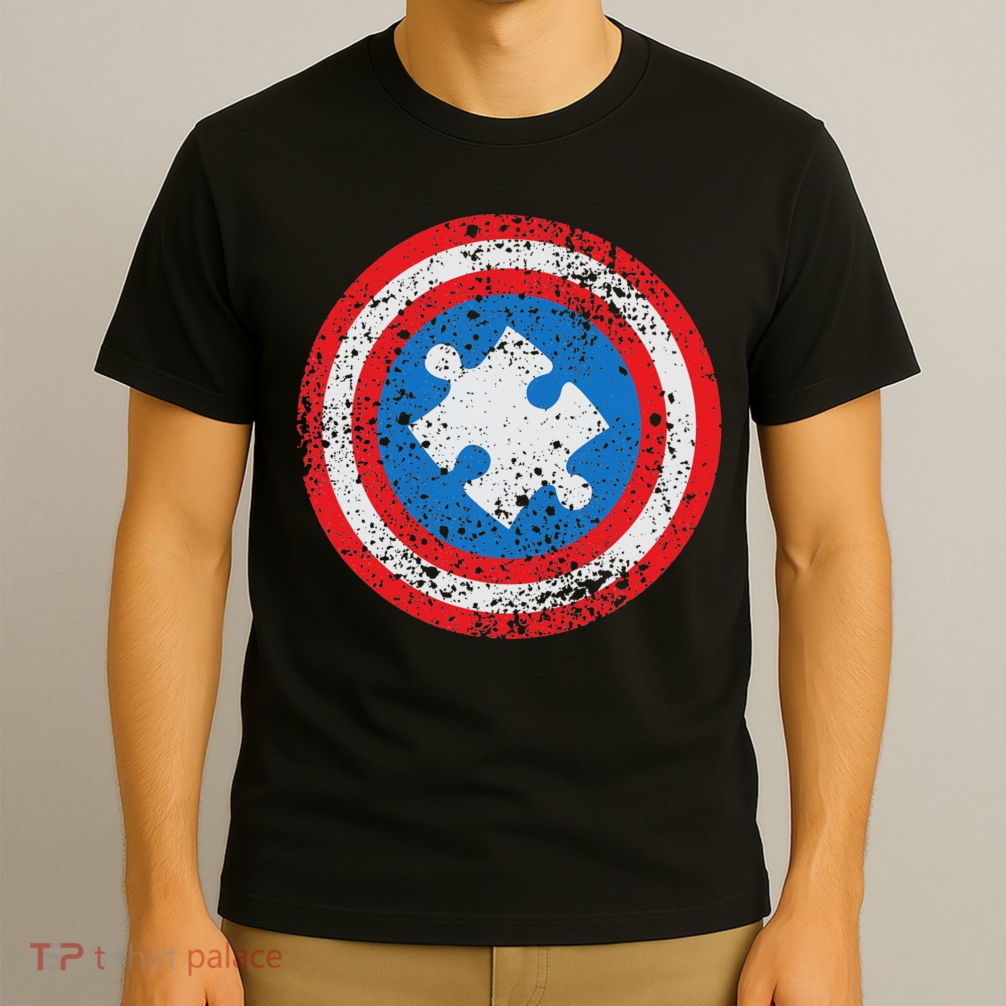 Captain Autism Superhero Autism Support T-Shirt