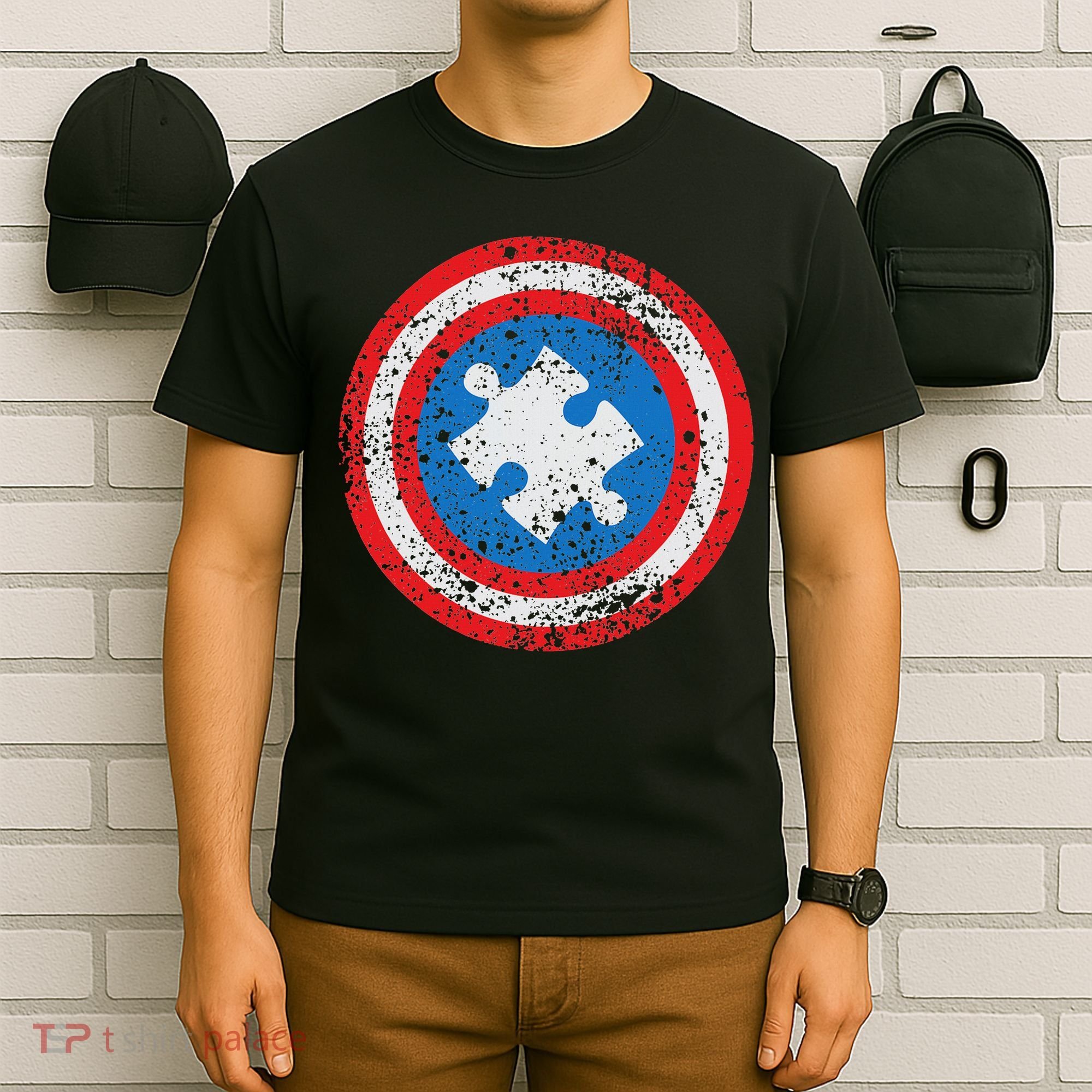 Captain Autism Superhero Autism Support T-Shirt