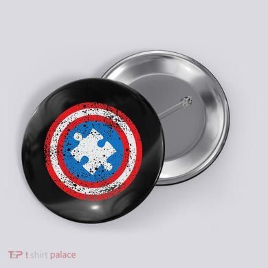 Captain Autism Superhero Autism Support Button