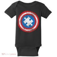 Captain Autism Superhero Autism Support Baby Bodysuit thumb 0
