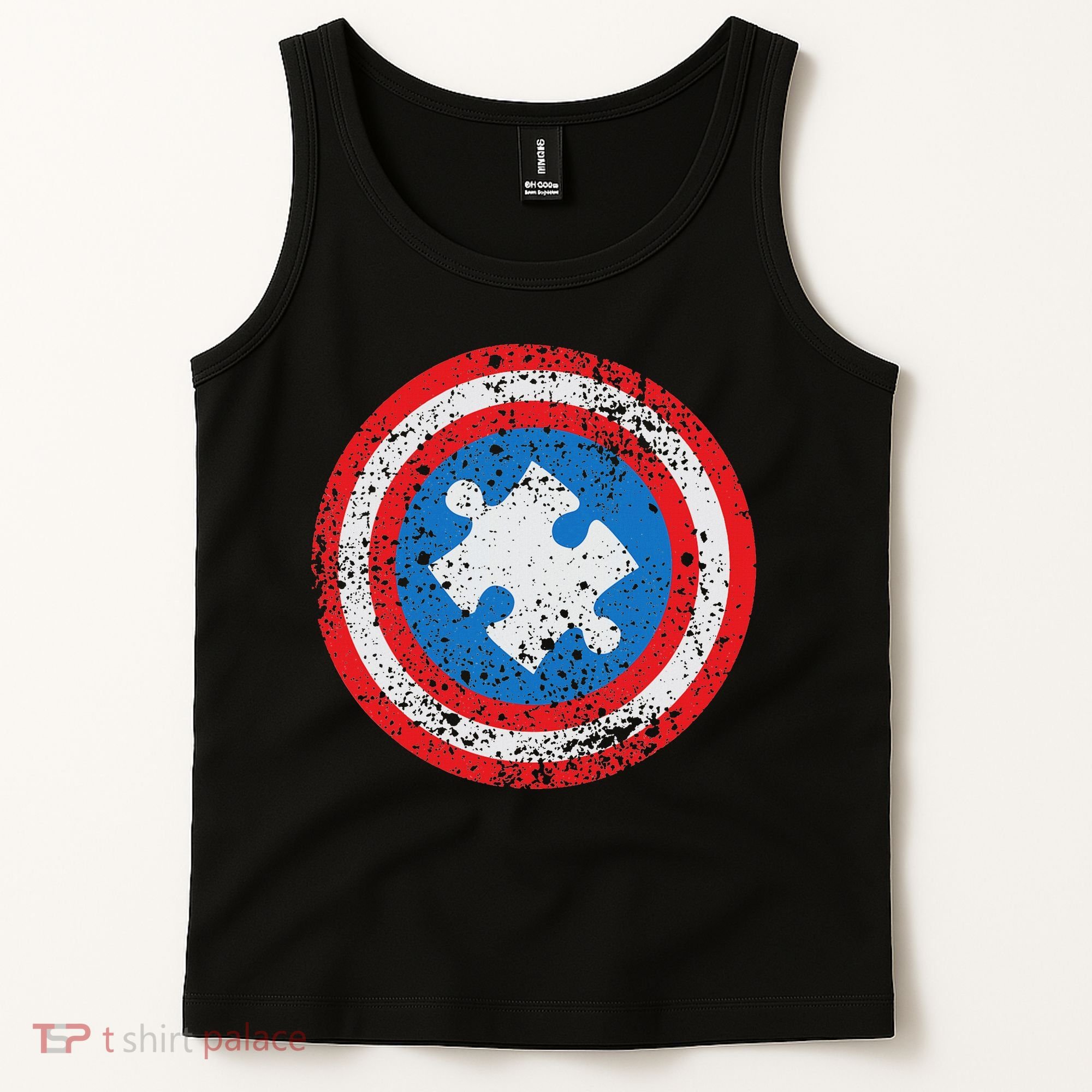 Captain Autism Superhero Autism Support Tank Top