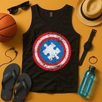 Captain Autism Superhero Autism Support Tank Top thumb 4