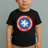 Captain Autism Superhero Autism Support Toddler T-Shirt thumb 2