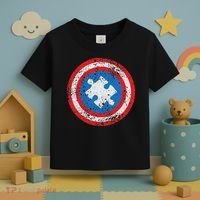 Captain Autism Superhero Autism Support Toddler T-Shirt thumb 3