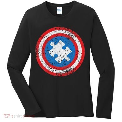 Captain Autism Superhero Autism Support Women's Long Sleeve Shirt