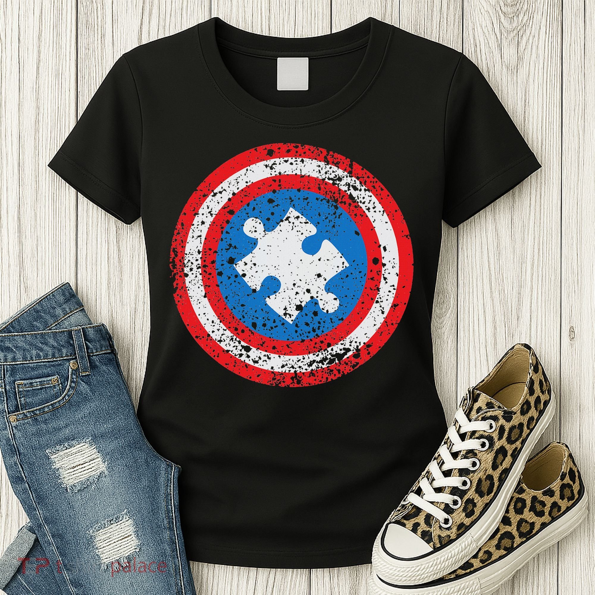 Captain Autism Superhero Autism Support Women's T-Shirt