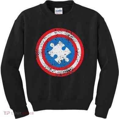 Captain Autism Superhero Autism Support Kids Sweatshirt