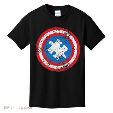 Captain Autism Superhero Autism Support Kids T-Shirt