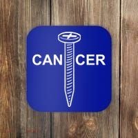Cancer Awareness Screw Cancer Cute Gift Coaster thumb 0