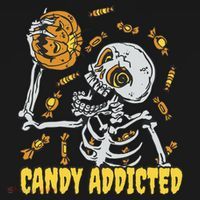 Candy Addicted Skeleton Halloween Doggie Tank thumb 4